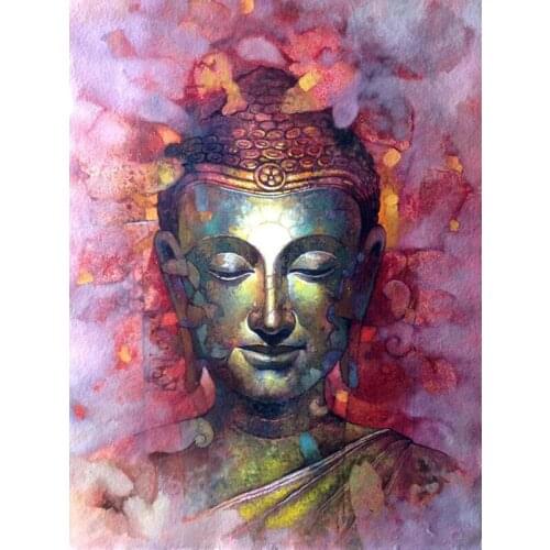 Full Square Round Drill 5D DIY Diamond Painting Buddha flower 3D Embroidery Cross Stitch Mosaic Rhinestone Home Decor Gift
