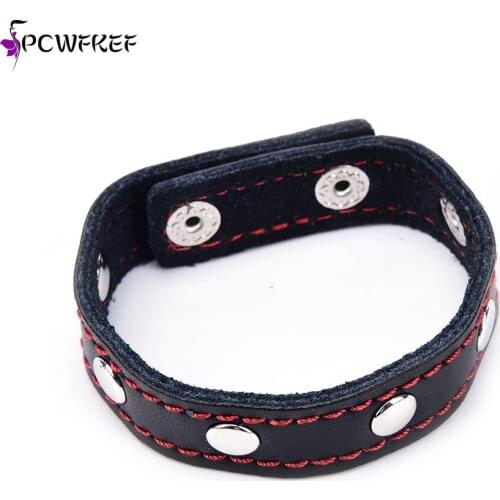 PU Leather Adjustable Cock Rings, Male Penis Rings Erotic Sex Products Sex Toys