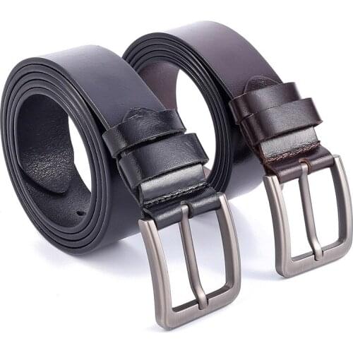 Cowhide Belt Strap Buckle Genuine Leather Men Casual High Quality Belt Man Genuine Leather Belt Male Strap Trouser Jeans Dress