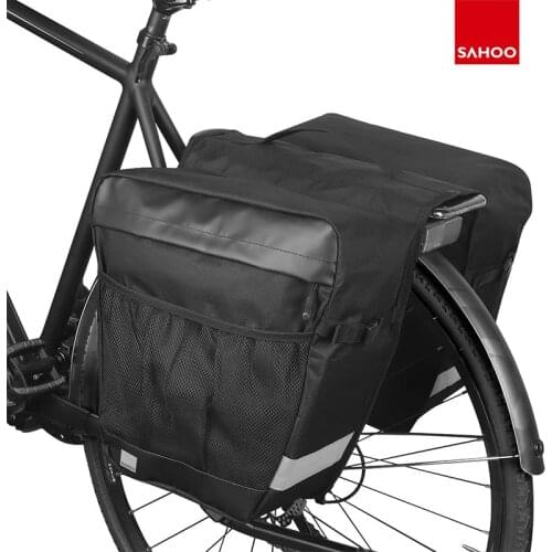Sahoo Bicycle Luggage Carrier Pannier 28L Rear Rack Trunk Bags Cycling Carryings Storage Pack 2 in 1 Bags 142004