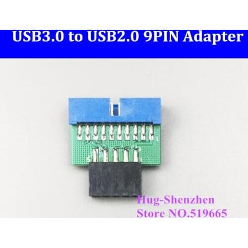 Chassis Front USB3.0 19 PIN 20 pin female to USB2.0 9 pin adapter USB 3.0 19pin /20Pin to USB 2.0 9PIN converter adapter