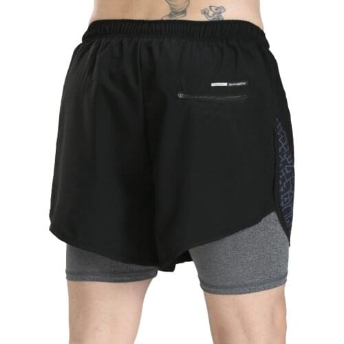 Running Shorts Men 2 in 1 with Long Liner Quick Dry Sport Shorts Jogging Training Fitness Gym Shorts