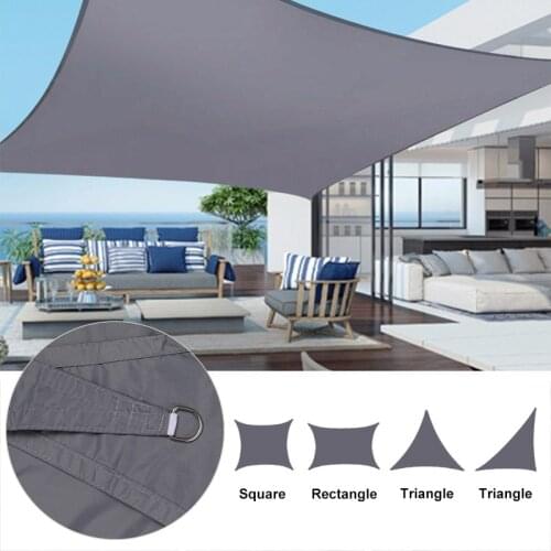 Outdoor Patio Awnings Waterproof Sun Shelter Triangle Rectangle Sun Shade Protection Garden Canopy Pool Shade Sail Awning