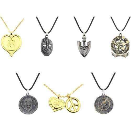 Anime JOJOS BIZARRE ADVENTURE Metal Rope Chain Killer Queen Higashikata Josuke Jewelry Ketting Pendant Necklace For Fans