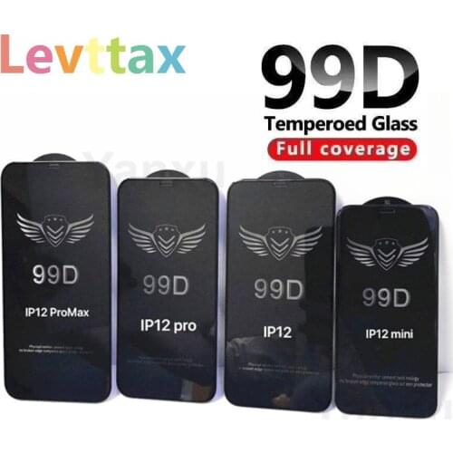 99D For iPhone 12 Tempered Glass For iPhone 12 Mini 11 Pro Max XS X 8 7 6S Plus Full Coverage Screen Protector Protective Glass