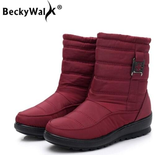 2021 women boots female down winter boots waterproof warm girls ankle snow boots ladies shoes woman warm fur botas mujer WSH3147