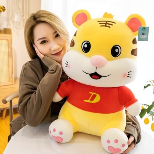 Zqswkl 25/30/40/50cm tiger doll plush toy cartoon 2022 new year mascot custom doll soft cute dolls large stuffed toys pillow