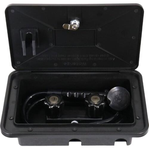 1 Set RV Shower Box Kit Motorhome Caravan Accessories Shower Hose Black