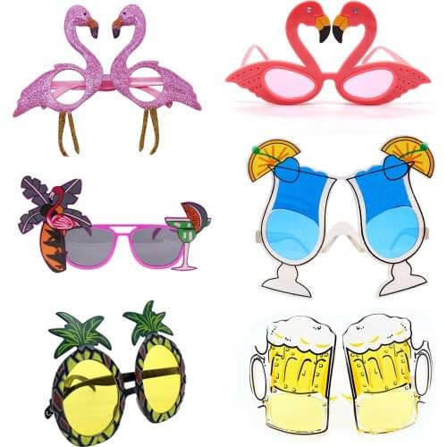 1pcs Hawaii Party Pink Flamingo Glasses Novelty Birthday Flamingos Sunglasses Hen Night Bachelorette Event Party Supplies