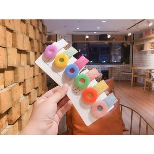 100pcs/lot DIY Simple Multi Acrylic Transparent Texture Hair BB Clips Doughnut Hairpin Hair Styling Tools Accessories HA1414