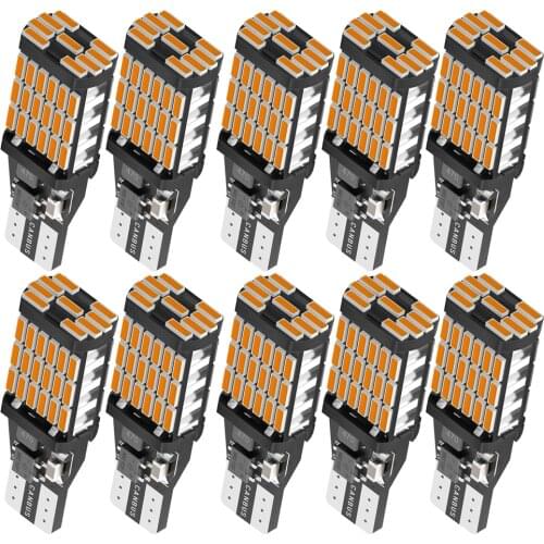 10X T15 W16W 921 912 T16 902 LED Bulbs High Power 45pcs 4014SMD Super Bright 1200LM Replace for Car Reversing Light White Amber