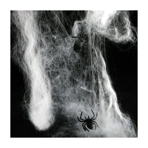 APRICOT New Stretchable Spider Web Cobweb With 2 Spiders for Halloween Party Decoration Party Supply