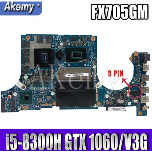Akemy FX705GM Motherboard For Asus TUF Gaming FX705G FX705GM 17.3 inch Mainboard Motherboard w/ i5-8300H GTX 1060/V3GB GDDR5