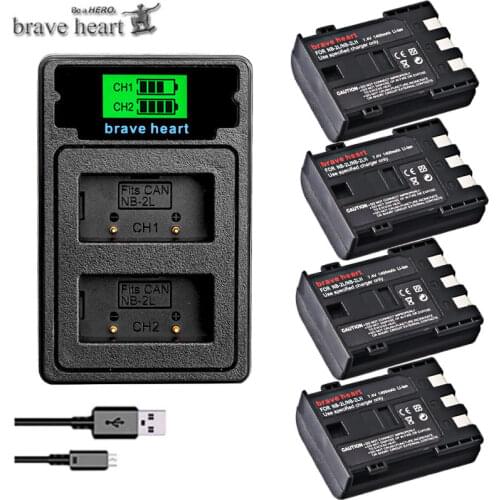 1400mAh NB-2L NB-2LH NB 2L nb2l NB2LH battery +Dual USB Charger for Canon EOS 400D S80 S70 S50 S60 350D G7 G9 Kiss N X Rebel XT