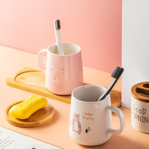 Couple style mouthwash cup Toothbrush cup High-grade ceramics Bathroom bathroom Home Hotel Supplies