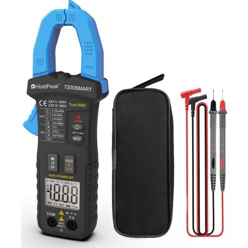 Digital Clamp Multimeter HP-7200Smart,TRMS 6000 Counts Clamp-on Avometer AC&DC Voltage Current DMM Test Meter,Auto Range meter