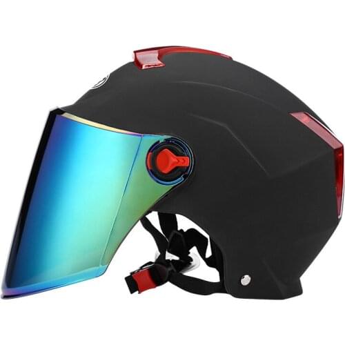 Color Sunscreen Helmet Riding Motorcycle Motocross Helmet Electric Car Bike Helmets with Sun Visor Motorbike Dirt Bike Protector