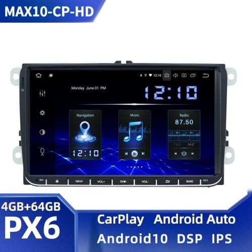 9" Dasaita Android 10.0 Car Radio for VW Polo Golf Eos Tiguan Seat leon Passat 2006-2011 GPS DSP CarPlay Head Unit 4GB+64GB