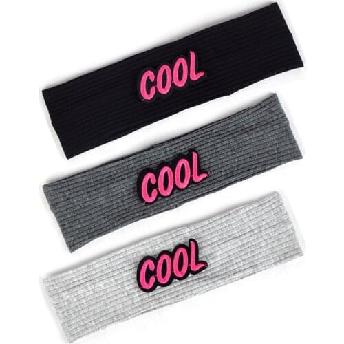 Children Solid Color Ribbed Baby Headband Soft Boy Girl Headwear COOL Print Elastic Hairband 6 Months-3 Years Old Kid Headwrap