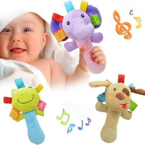 Baby Newborn Toys Cartoon Animal Baby Plush Rattle Mobile Bell Toy Infant Toddler Early Educational Toys Speelgoed 0-12 Months