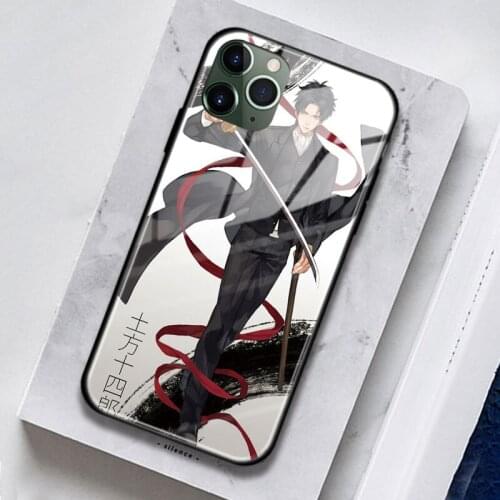 Hijikata Toushirou Gintama Anime Silicone Tempered Glass For iPhone SE 6s 7 8 Plus X XR XS 11 Pro Max Phone Case Cover Shell