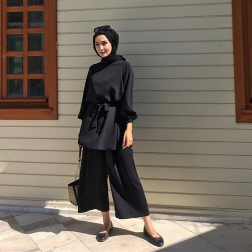 Kaftans Islamic Clothing Abayas For Women Eid Mubarek Abaya Turkey Hijab Two-piece Musulman Ensembles Muslim Sets Dress Caftan