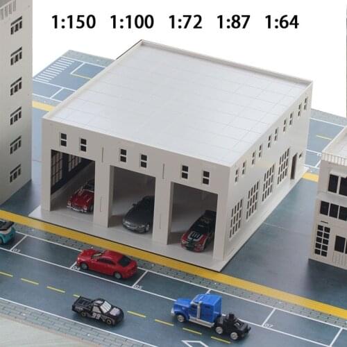 Miniature Sand table material Garage Car washroom Factory Workshop Warehouse Assembly model ornaments 1:150/100/87/72/64