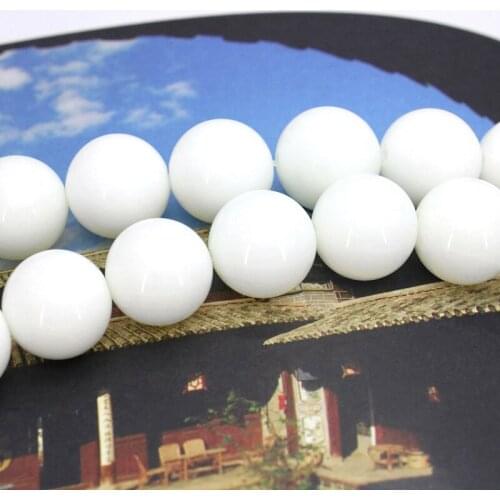 New hot ! 14mm White stone round bead Tridacna loose beads,Suitable for the production of DIY fine jewelry gift