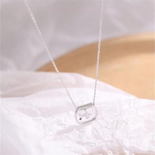 Season Gate 925 Sterling Silver Clavicle Chain Swimming Fish Personality Necklace for women SN045