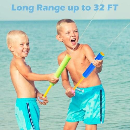 Shooting Cannon Kit Foam Squirt Guns Toy Set 6pcs Water Blaster Fun Summer Beach Bathroom Toy For Boys Children Summer Toy