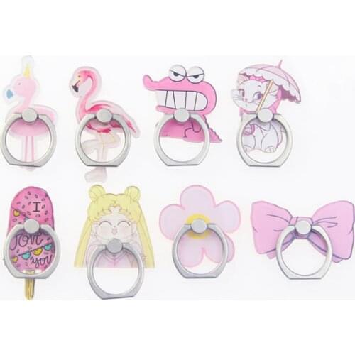 Flamingo Finger Ring Mobile Phone Cat Smartphone Stand Holder For iPhone X 8 7 6 6S Plus 5S Smart Phone IPAD MP3 Holder Stand