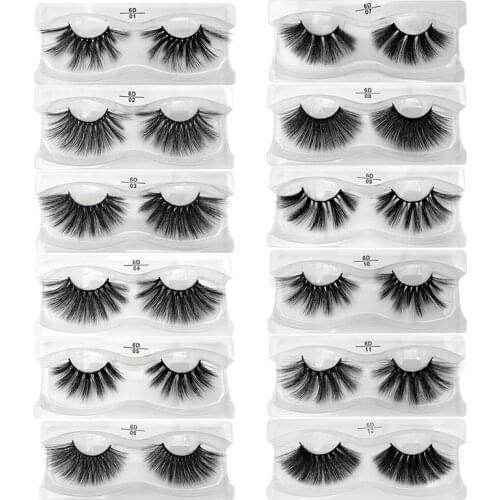 SHIDISHANGPIN 20/30/40/50/100 Pairs Lash 25mm 3D Mink Eyelashes Natural Long False Eyelashes Wholesale Eyelash Full Strip Lashes