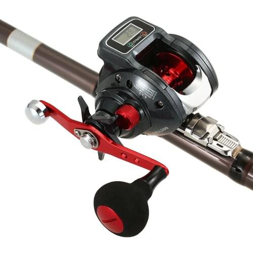 Digital LED Display Fishing Reel Lure Bait Casting 14+1BB 6.3:1 Ratio Metal Handle Baitcasting Reel 999m Fishing Line Control