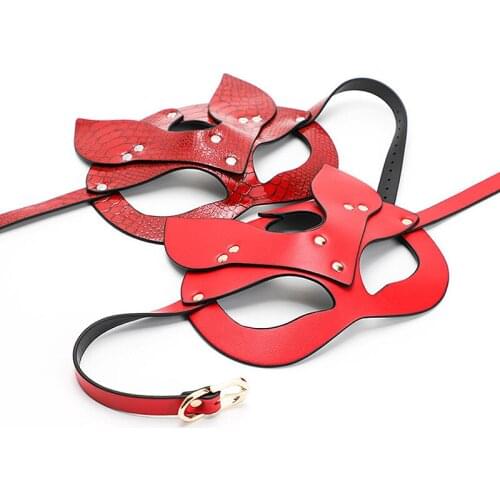 Sex Mask Fox Woman Half Mask Party Cosplay Sexy Costume Slave Props Latex SM Fetish Sex Toys Adult Games Play Party Masks