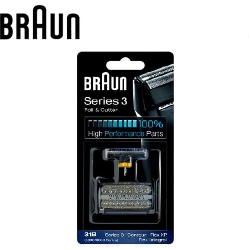 Braun Electric Shaver Blade Head Replacement 31B (5000/6000series) for 3 Series Shavers (5610 5612 old 350 360 370 380 390CC)