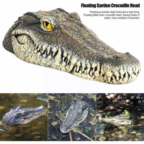 Modern Floating Crocodile Head Animal Figurines Water Collection Garden Pond Decoration Home For Control Art Ornaments Deco J4S0