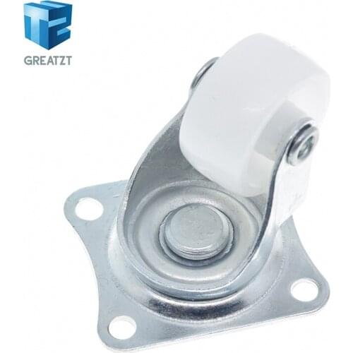 GREATZT Universal Swivel Casters 1" Wheels White Roller Wheel For Furniture Trolley Chair Swivel Caster Wheel