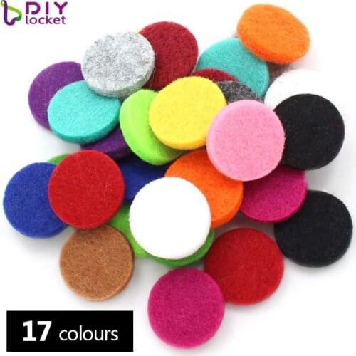100pcs/lot 17mm Aromatherapy Pads Fit for 25mm Essential Oil Diffuser Locket Perfume Floating Locket pad