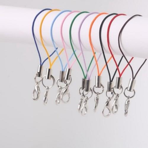 High Quanlity Random Mix Colors Pick Color 100pcs Cell Phone Lanyard Strap Cords Mobile Lobster Clasp Jewelry Findings cords