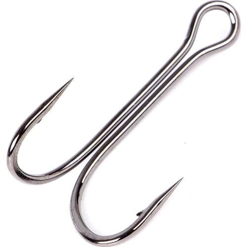 20 PCS DIY Frog Bait Double Fish Hooks 1/2/4/6/8 High Carbon Steel Fly And Insect Silica Gel Bait Hooks