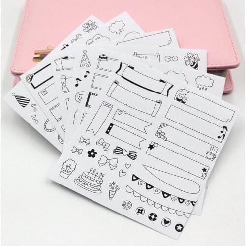 6 PCS/lot New Creative Calendar Paper Sticker DIY Scrapbooking Diary Sticker Post Kawaii Stationery Toy For Kids