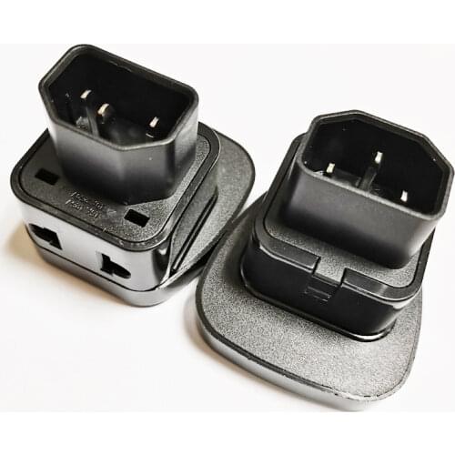 NCHTEK 1 to 2 IEC320 C14 Male to C13 Female Power Adapter PDU/UPS C13 Universal Female AU/US/UK/EU Plug/Free DHL Shipping/100PCS