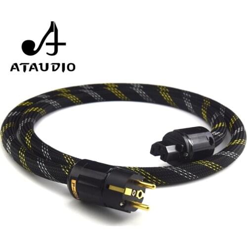 ATAUDIO Hifi EUR Power Cable 4N OFC Pure Copper Power Cable With European Connection