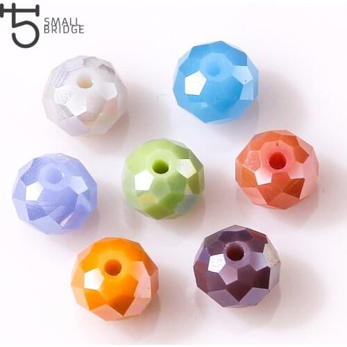 8MM Austria Mix Colorful Rondelle Glass Beads for Jewelry Making Diy Accessories Pearls Faceted Crystal Beads Wholesale Z306AB