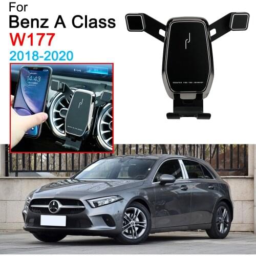 Car Mobile Phone Holder Air Vent Mount Clip Clamp Mobile Phone Support for Benz A Class W177 Accessories 2018 2019 2020