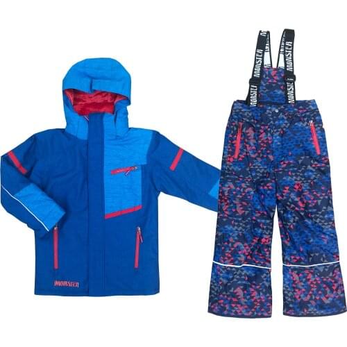 Brand Children Ski Suits 8 10 years Teen Girl Boy Snow Jackets Overalls 3M Waterproof Windproof Winter Kids Outdoor Clothes Set