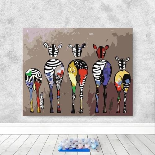 Digital oil painting diy color horse living room study bedroom mural