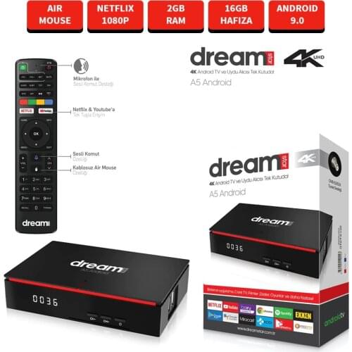 Dreamstar A5 Android 9.0 Ultra HD 4k Satellite Receiver 2GB/16GB