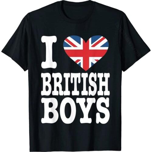 I Love British Boys Tshirt Union Jack Tee British Flag T-Shirt Camisa Custom T Shirt Slim Fit Cotton Men T Shirt
