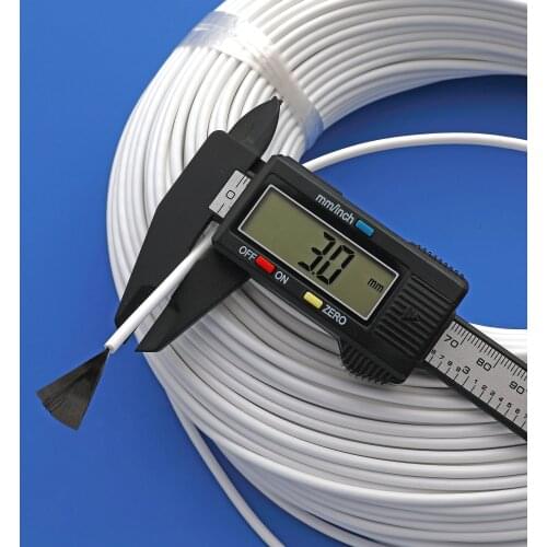 15/20/30/50/100m 24K 17ohm/m Infrared Carbon Floor Heating Cable 3mm Warm Floor Wire